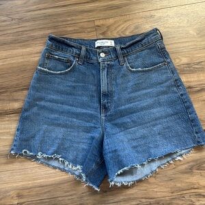 Abercrombie and Fitch Curve Love Dad Shorts (Medium Wash)